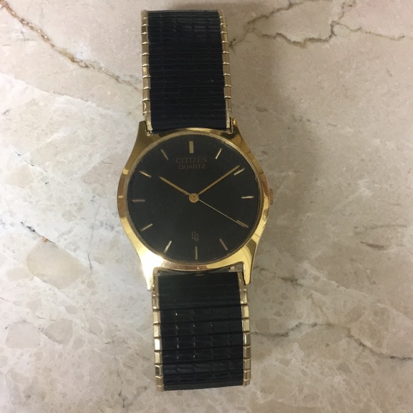 citizen watch with black face